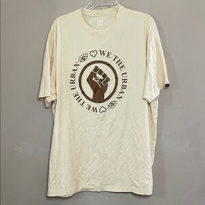 PINK Victoria's Secret Beige Graphic Tee SZ one Size